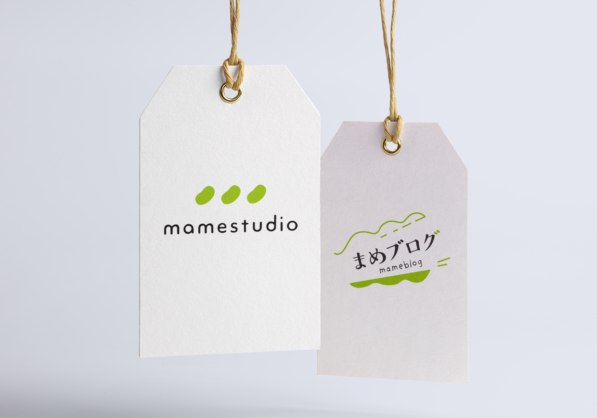 神戸のフォトスタジオ「mamestudio」様ロゴ / ブログ用タイトルロゴ制作