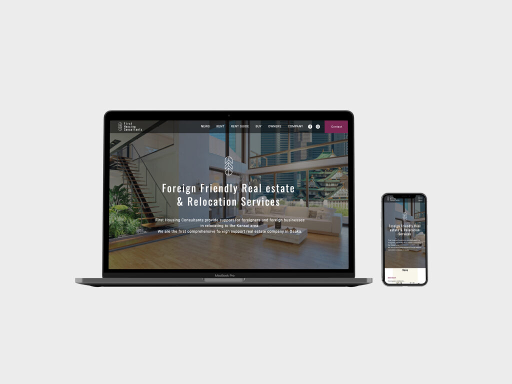 大阪在住の外国人向け不動産会社「First Housing Consultants」様 / WEBサイト制作