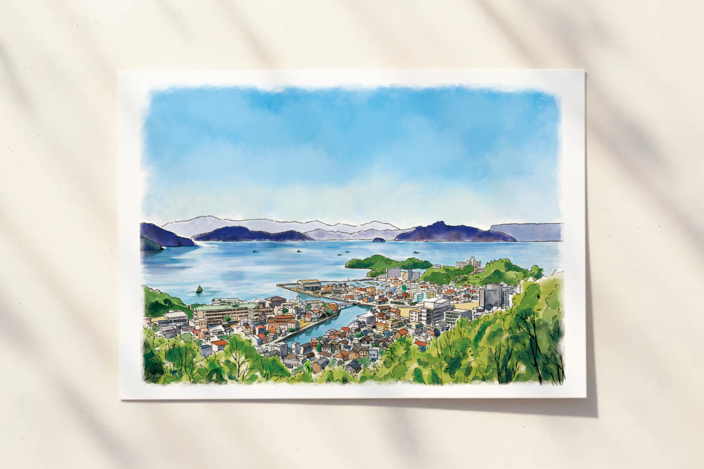 小豆島霊場第56番 行者堂 展望案内イラスト