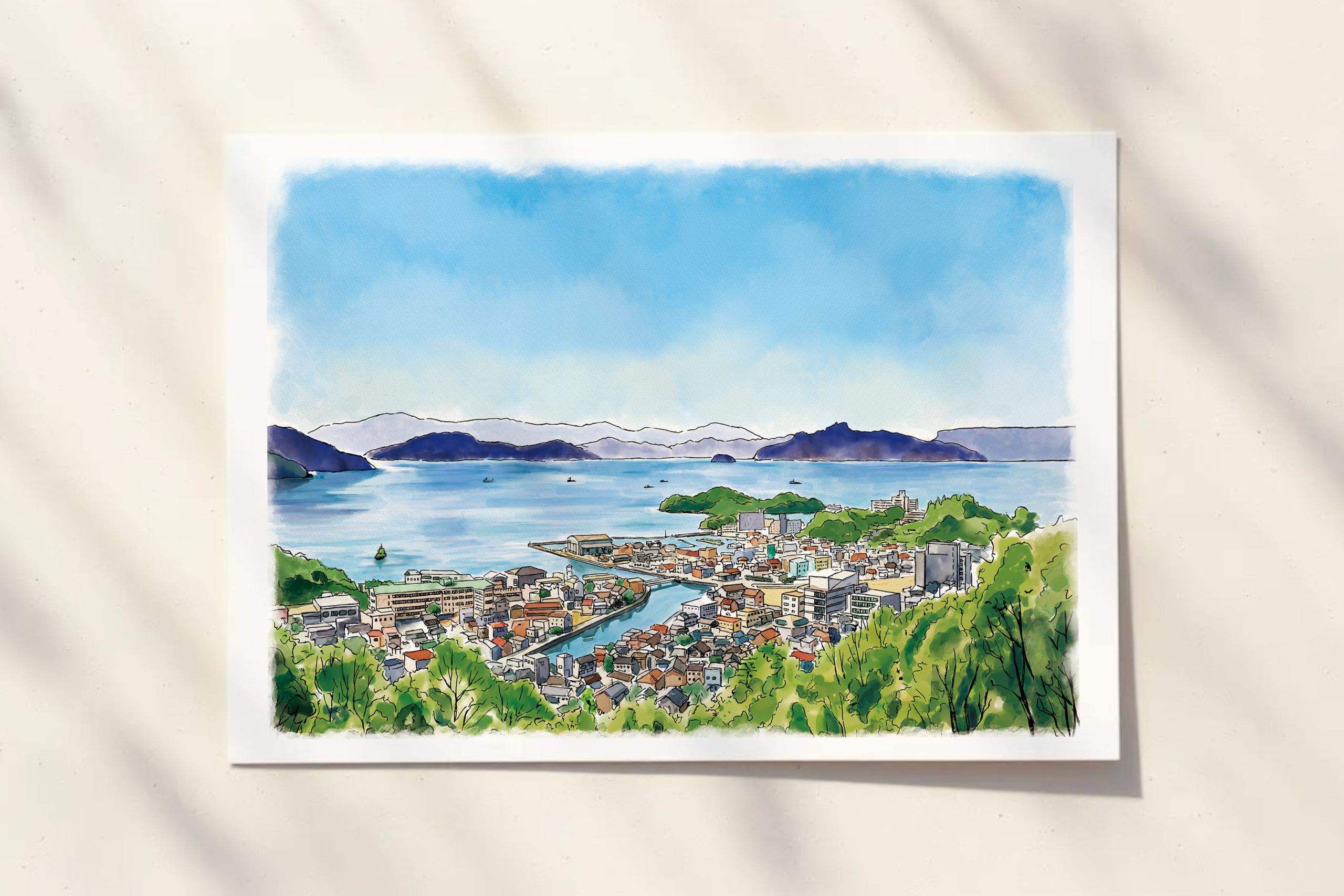 小豆島霊場第56番 行者堂 展望案内イラスト