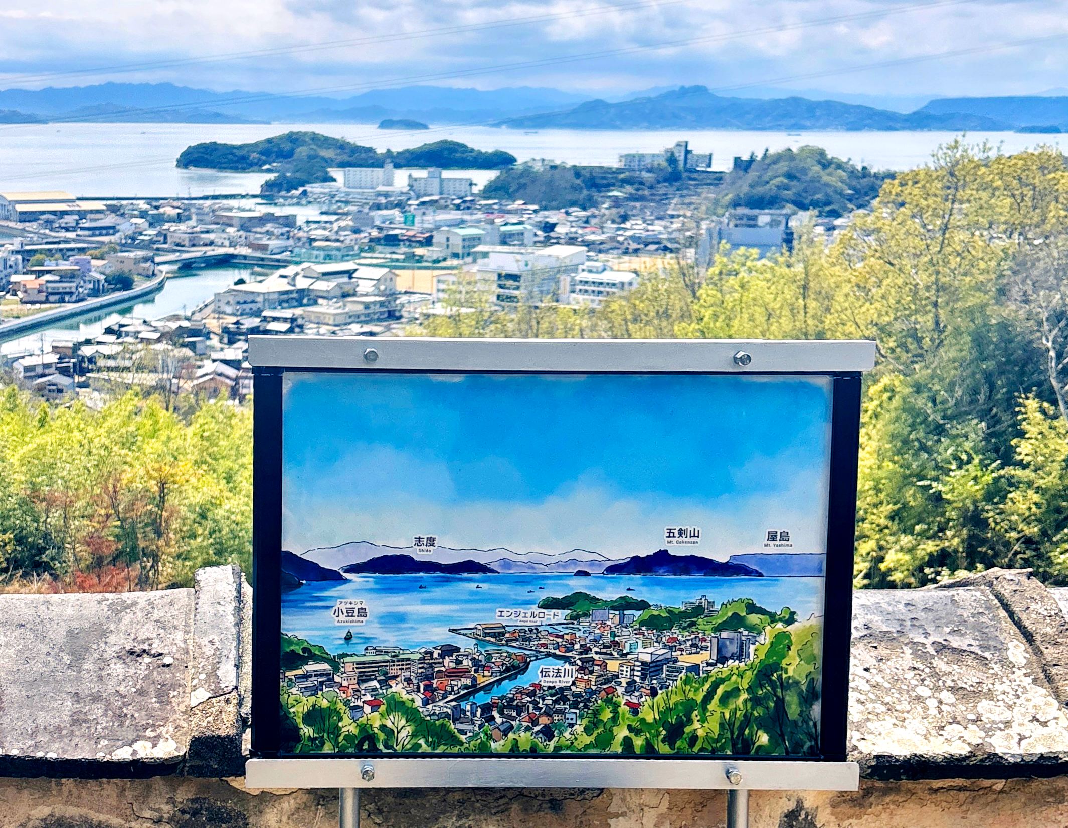 小豆島霊場第56番 行者堂 展望案内イラスト